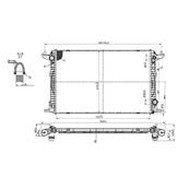 Radiateur de refroidissement moteur pour AUDI Q7 II ph.1 2015-2019, OEM: 8W0121251AA, Neuf