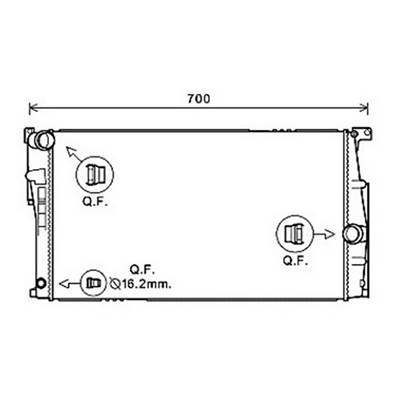 Radiateur de refroidissement moteur pour BMW Serie 3 F30 2012-2014, OEM: 17117600516, Neuf