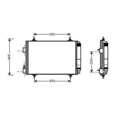 Condenseur de Climatisation pour CITROËN C5 I ph.1 2001-2004, OEM: 6453FH, Neuf