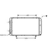 Radiateur de refroidissement moteur pour CITROËN JUMPER I ph.1 1994-2002, OEM: 0001307393080, Neuf