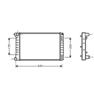 Radiateur de refroidissement moteur pour FIAT PUNTO II ph.1 1999-2003, OEM: 46778157, Neuf