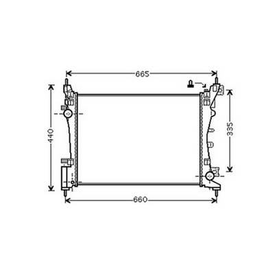 Radiateur de refroidissement moteur pour FIAT PUNTO III depuis 2012, OEM: 51864284, Neuf
