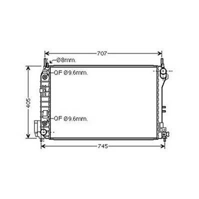 Radiateur de refroidissement moteur pour OPEL VECTRA C 2002-2005, OEM: 51770411, Neuf