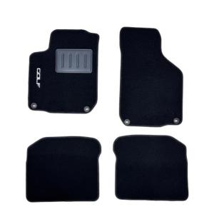 Kit 4 Tapis de sol Auto pour VOLKSWAGEN GOLF IV de 1997 à 2003, avec sigle GOLF et clips, Neuf