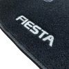 Kit 4 Tapis de sol Auto pour FORD FIESTA de 2005 à 2008, sigle fiesta, moquette noire, Neuf