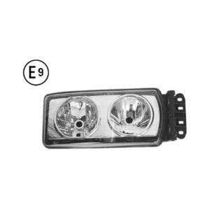 Phare avant droit pour IVECO EUROCARGO TECTOR MY2008 75-120 depuis 2012, électrique, sans moteur, sans ampoule (H7-H7-W5W), homologué E9, Neuf