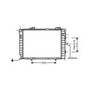 Radiateur de refroidissement moteur pour MERCEDES CLASSE C 1993-2000 (W180-202), OEM: 2025005103, Neuf