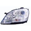 Phare optique avant gauche H7+H7 pour MERCEDES CLASSE ML Phase 2, 2008-2011 (W164), corps chromé, neuf