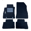 Kit 4 Tapis de sol Auto pour NISSAN JUKE I, 2010-2019, avec sigle JUKE, moquette noire, avec CLIPS, Neuf