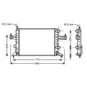Radiateur de refroidissement moteur pour OPEL CORSA C ph.2 2003-2006, OEM: 1300236, Neuf
