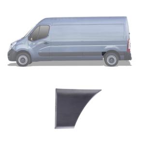 Moulure bouchon latérale sur aile arrière gauche pour RENAULT MASTER III phase 3, depuis 2019, Noire 21x19 cm, Neuve