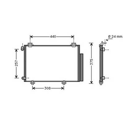 Condenseur de Climatisation pour TOYOTA YARIS VERSO depuis 2000, OEM: 8846052020, Neuf