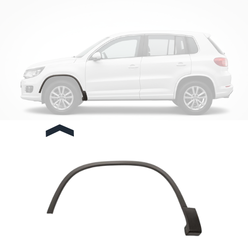 Extension d'aile avant gauche pour VOLKSWAGEN TIGUAN I ph. 2 2011-2015, Noir,Neuf