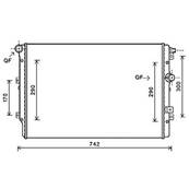 Radiateur de refroidissement moteur pour VOLKSWAGEN TIGUAN I ph.1 2007-2011, OEM: 5N0121253N, Neuf