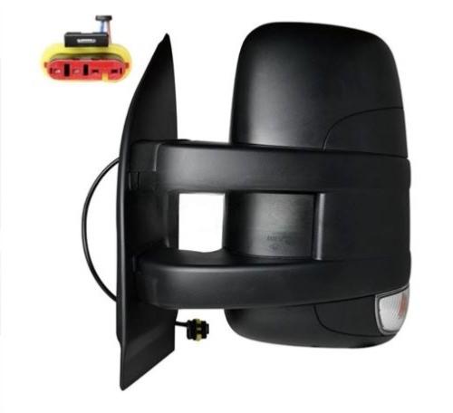 Rétroviseur gauche manuel pour IVECO DAILY, 2019-2023, bras court, Noir, 4+2 pin, avec feu, Neuf