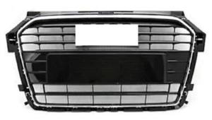 Grille radiateur pour AUDI A1 2014-2018, noire brillante, avec cadre chromé, Neuve
