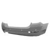 OCCASION - Pare chocs arrière pour BMW Serie 5 F10, 2010-2013, cache crochet, trous radar + supports, simple échappement gauche, Mod. 4 portes, à peindre
