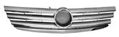 Grille radiateur pour MERCEDES (W169) CLASSE A, 2004-2008, mod. AVANTGARDE/ELEGANCE, argentée, profil chromé, Neuve