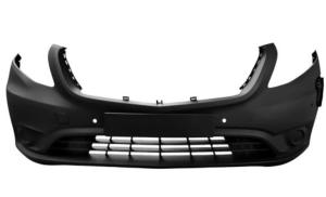 Pare chocs avant pour MERCEDES VITO III (W447) 2014-2019, avec cache crochet, 4 trous PDC+2 Park Assist, trou pour la recharge électrique, Mod. E-VITO, Neuf à peindre