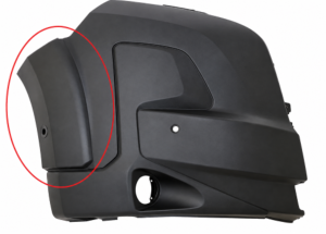 Crosse pare chocs avant droit pour OPEL MOVANO II depuis 2024, noir, avec antibrouillard, 2 trous PDC + supports, mod. avec elargisseur, Neuf