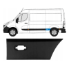 Moulure baguette latérale gauche pour RENAULT MASTER III phase 1, 2010-2014, châssis moyen, trou feu, 49.5 cm Neuve