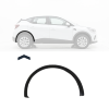 Embout - Tour d'aile arrière droit pour RENAULT CAPTUR II 2020-2024, noir gaufré, avec clips, Neuf