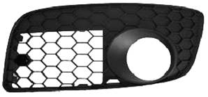 Grille calandre gauche VOLKSWAGEN GOLF V 2003-2008 GTI, noire trou antibrouillard, pare chocs avant