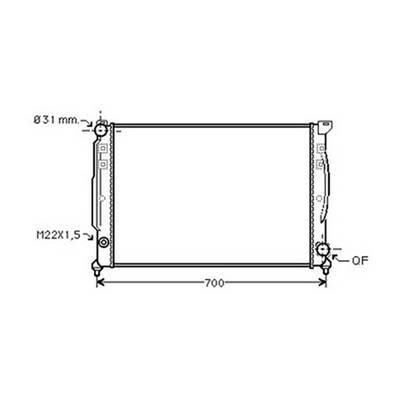 Radiateur de refroidissement moteur pour AUDI A4 I ph.1 1994-1999, OEM: 8D0121251D, Neuf