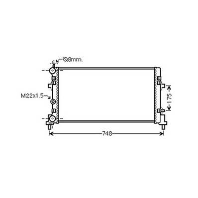 Radiateur de refroidissement moteur pour SEAT IBIZA IV ph.1 2008-2012, OEM: 6R0121253, Neuf