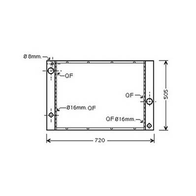 Radiateur de refroidissement moteur pour BMW Serie 5 E60-E61 2003-2007, OEM: 17117553666, Neuf