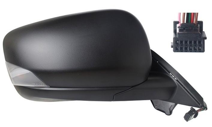 Rétroviseur droit pour RENAULT KANGO III phase 1 depuis 2021, électrique, noir, chauffant, avec feu, avec sonde, avec BLIS, asphérique, 10 broches, Neuf