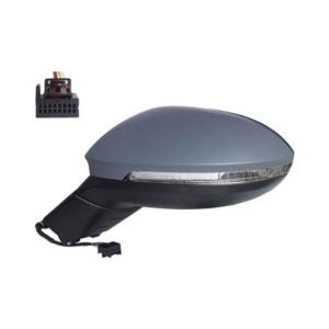 Rétroviseur gauche pour VOLKSWAGEN ID.3 depuis 2020, électrique, thermique, asphérique, avec feu LED, coque à peindre, 6 PIN, Neuf