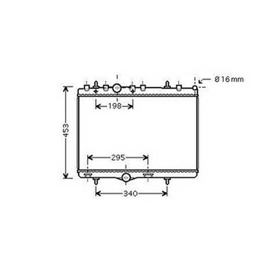 Radiateur de refroidissement moteur pour PEUGEOT 2008 I ph.2 2016-2019, OEM: 1330P9, Neuf