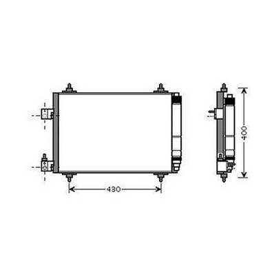 Condenseur de Climatisation pour CITROËN C5 I ph.2 2004-2008, OEM: 6455GY, Neuf