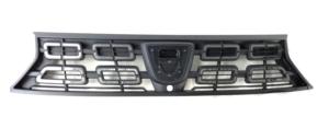 Grille de calandre supérieure pour DACIA DUSTER II phase 1 depuis 2018, avec trou de Caméra, noire contour chromé, pare chocs avant, Neuve