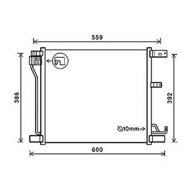 Condenseur de Climatisation pour NISSAN JUKE I ph.1 2010-2014, OEM: 921003DD0A, Neuf