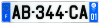 Plaque d'immatriculation AUTO en plexiglas homologuée 52x11cm