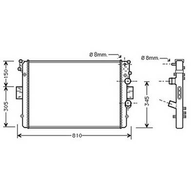 Radiateur de refroidissement moteur pour IVECO DAILY CITY 2000-2006, OEM: 500303392, Neuf