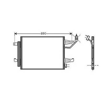 Condenseur de Climatisation pour SMART FORTWO 2007-2011 (451), OEM: A4548300070, Neuf