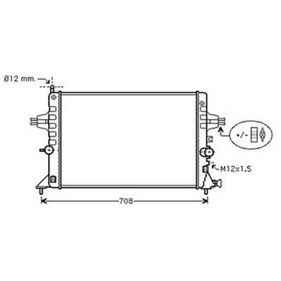 Radiateur de refroidissement moteur pour OPEL ASTRA G 1998-2004, OEM: 1300270, Neuf