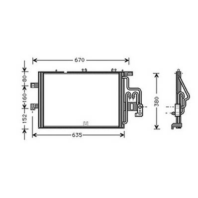 Condenseur de Climatisation pour OPEL CORSA C ph.1 2000-2003, OEM: 1850072, Neuf