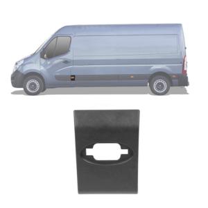 Moulure bouchon montant latérale centrale gauche pour OPEL MOVANO II, 2010-2019, trou feu clignotant, Noire, Neuve