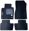Kit 4 Tapis de sol Auto pour NISSAN JUKE II, depuis 2019, avec sigle JUKE, moquette noire, avec CLIPS, Neuf