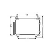 Condenseur de Climatisation pour TOYOTA YARIS II ph.1 2005-2009, OEM: 884600D050, Neuf