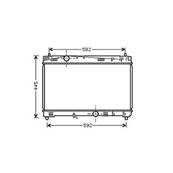Radiateur de refroidissement moteur pour TOYOTA YARIS II ph.1 2005-2009, OEM: 1640021310, Neuf