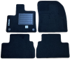 Kit 4 Tapis de sol Auto pour PEUGEOT PARTNER VP/FOURGON III depuis 2018 (K9), avec sigle PARTNER, moquette noire et clips, Neuf