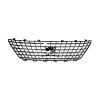 Grille radiateur pour PEUGEOT 5008 II 2017-2020, noire, avec moulure chromée, trou caméra, Neuve