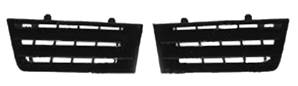 Grilles de calandre supérieures droite & gauche pour RENAULT MEGANE II phase 1, 2002-2005 noires