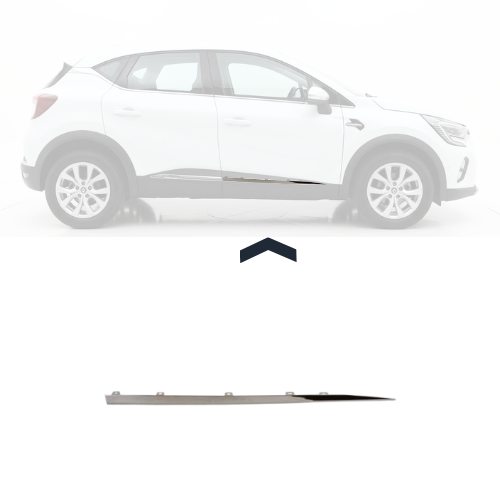 Profil sous porte avant droit pour RENAULT CAPTUR II 2020-2024, chromé, Neuf