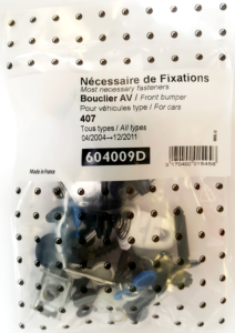 Kit de fixation assemblage Pare chocs avant pour PEUGEOT 407 2004 - 2011, sauf Coupé, Neuf